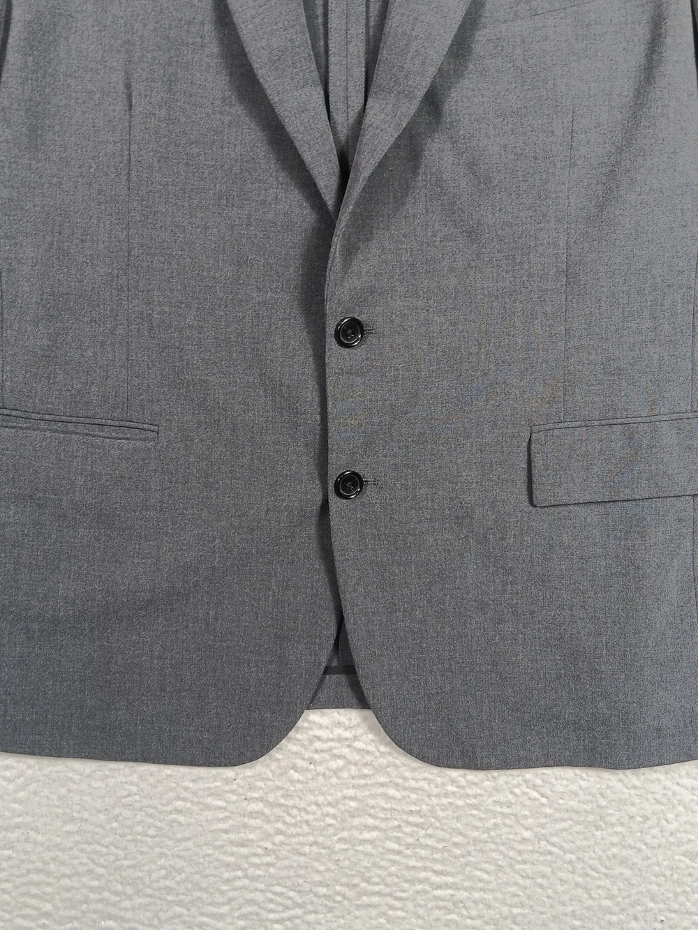 J Crew Blazer Mens 46r Gray Thompson Performance Suit Jacket Slim Fit 2 Button